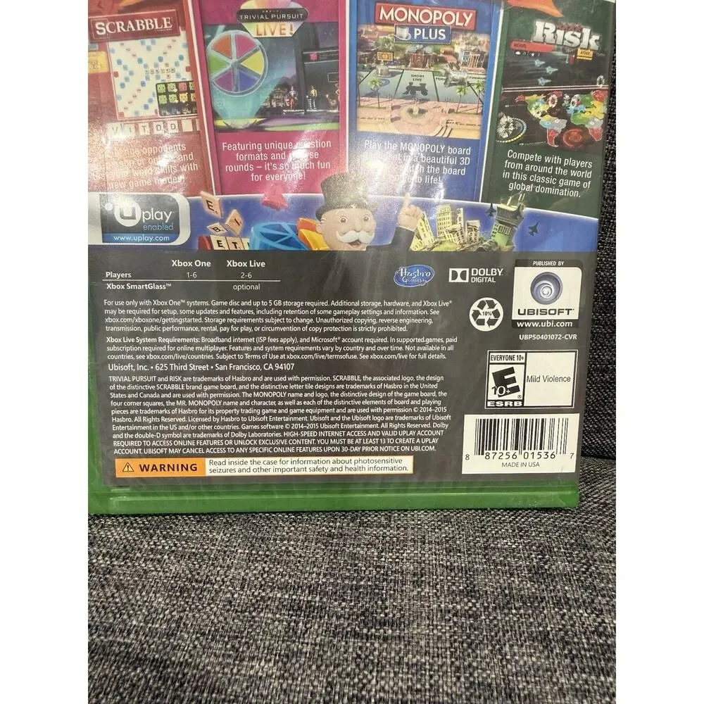 Hasbro Family Fun Pack (Microsoft Xbox One, 2015) New Sealed 4 Classic Games